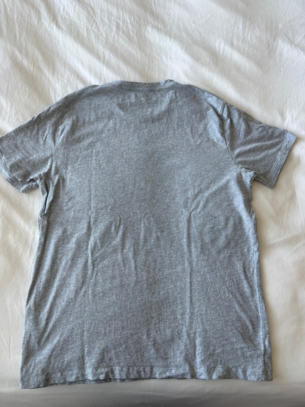 All Saints Heather Gray Crewneck Tee with Chest Logo - Picture 2 of 3